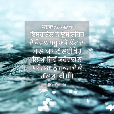 Picture 04 - ਯਸ਼ਵਾ 8:27 PANIRV - ਇਸਰਾਏਲ ਨੇ ਉਸ ਸ਼ਹਿਰ - Bible Verse Picture