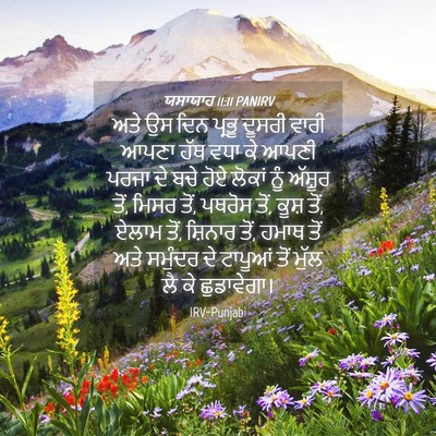 Picture 04 - ਯਸਾਯਾਹ 11:11 PANIRV - ਅਤੇ ਉਸ ਦਿਨ ਪ੍ਰਭੂ - Bible Verse Picture