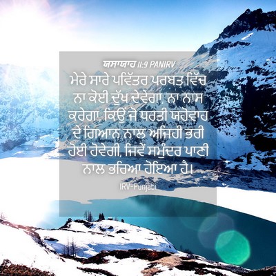 Picture 04 - ਯਸਾਯਾਹ 11:9 PANIRV - ਮੇਰੇ ਸਾਰੇ ਪਵਿੱਤਰ - Bible Verse Picture