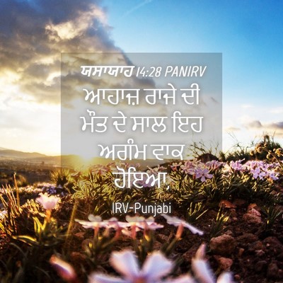 Picture 04 - ਯਸਾਯਾਹ 14:28 PANIRV - ਆਹਾਜ਼ ਰਾਜੇ ਦੀ ਮੌਤ - Bible Verse Picture