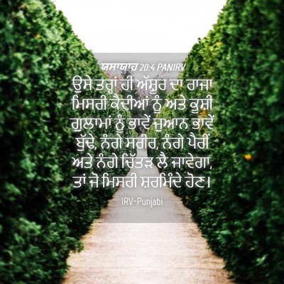 Picture 04 - ਯਸਾਯਾਹ 20:4 PANIRV - ਉਸੇ ਤਰ੍ਹਾਂ ਹੀ - Bible Verse Picture