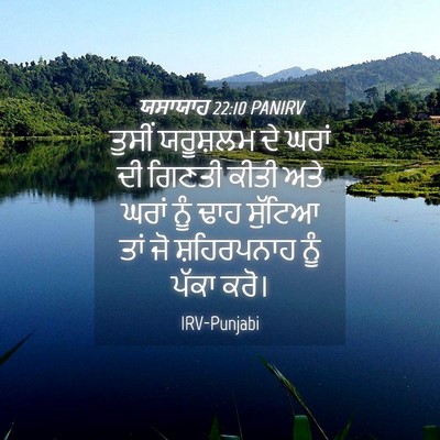 Picture 04 - ਯਸਾਯਾਹ 22:10 PANIRV - ਤੁਸੀਂ ਯਰੂਸ਼ਲਮ ਦੇ - Bible Verse Picture