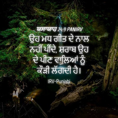 Picture 04 - ਯਸਾਯਾਹ 24:9 PANIRV - ਉਹ ਮਧ ਗੀਤ ਦੇ ਨਾਲ - Bible Verse Picture