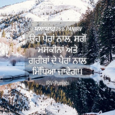 Picture 04 - ਯਸਾਯਾਹ 26:6 PANIRV - ਉਹ ਪੈਰਾਂ ਨਾਲ, ਸਗੋਂ - Bible Verse Picture