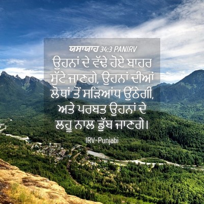 Picture 04 - ਯਸਾਯਾਹ 34:3 PANIRV - ਉਹਨਾਂ ਦੇ ਵੱਢੇ ਹੋਏ - Bible Verse Picture