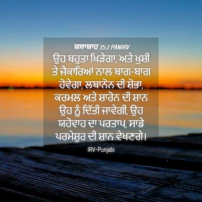 Picture 04 - ਯਸਾਯਾਹ 35:2 PANIRV - ਉਹ ਬਹੁਤਾ ਖਿੜੇਗਾ, - Bible Verse Picture