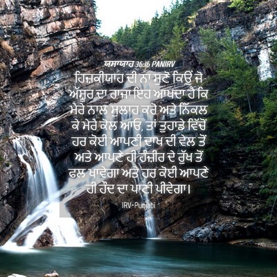 Picture 04 - ਯਸਾਯਾਹ 36:16 PANIRV - ਹਿਜ਼ਕੀਯਾਹ ਦੀ ਨਾ - Bible Verse Picture