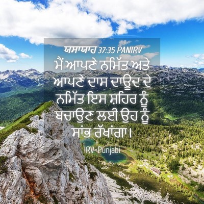 Picture 04 - ਯਸਾਯਾਹ 37:35 PANIRV - ਮੈਂ ਆਪਣੇ ਨਮਿੱਤ ਅਤੇ - Bible Verse Picture