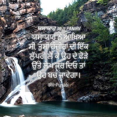 Picture 04 - ਯਸਾਯਾਹ 38:21 PANIRV - ਯਸਾਯਾਹ ਨੇ ਆਖਿਆ ਸੀ, - Bible Verse Picture