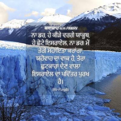 Picture 04 - ਯਸਾਯਾਹ 41:14 PANIRV - ਨਾ ਡਰ, ਹੇ ਕੀੜੇ ਵਰਗੇ - Bible Verse Picture