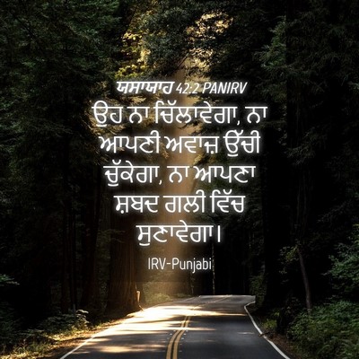 Picture 04 - ਯਸਾਯਾਹ 42:2 PANIRV - ਉਹ ਨਾ ਚਿੱਲਾਵੇਗਾ, ਨਾ - Bible Verse Picture