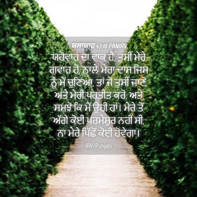 Picture 04 - ਯਸਾਯਾਹ 43:10 PANIRV - ਯਹੋਵਾਹ ਦਾ ਵਾਕ ਹੈ, - Bible Verse Picture