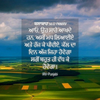 Picture 04 - ਯਸਾਯਾਹ 56:12 PANIRV - ਆਓ, ਉਹ ਸਾਰੇ ਆਖਦੇ ਹਨ, - Bible Verse Picture
