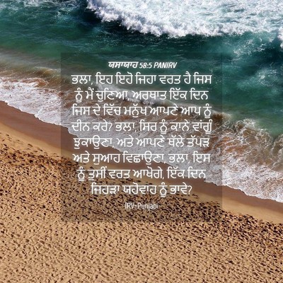 Picture 04 - ਯਸਾਯਾਹ 58:5 PANIRV - ਭਲਾ, ਇਹ ਇਹੋ ਜਿਹਾ - Bible Verse Picture