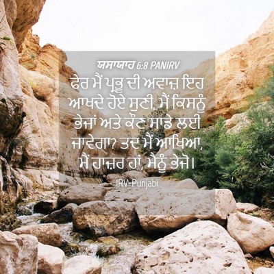 Picture 04 - ਯਸਾਯਾਹ 6:8 PANIRV - ਫੇਰ ਮੈਂ ਪ੍ਰਭੂ ਦੀ - Bible Verse Picture