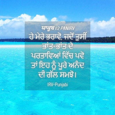 Picture 04 - ਯਾਕੂਬ 1:2 PANIRV - ਹੇ ਮੇਰੇ ਭਰਾਵੋ, ਜਦੋਂ - Bible Verse Picture