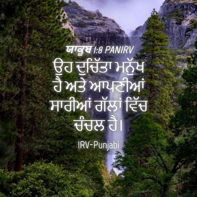 Picture 04 - ਯਾਕੂਬ 1:8 PANIRV - ਉਹ ਦੁਚਿੱਤਾ ਮਨੁੱਖ - Bible Verse Picture
