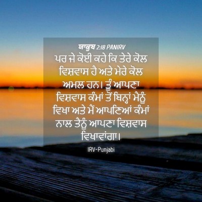 Picture 04 - ਯਾਕੂਬ 2:18 PANIRV - ਪਰ ਜੇ ਕੋਈ ਕਹੇ ਕਿ - Bible Verse Picture