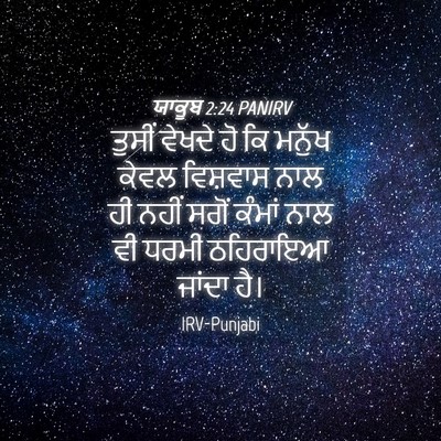 Picture 04 - ਯਾਕੂਬ 2:24 PANIRV - ਤੁਸੀਂ ਵੇਖਦੇ ਹੋ ਕਿ - Bible Verse Picture