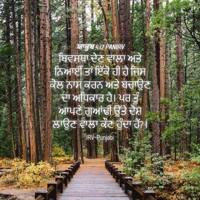 Picture 04 - ਯਾਕੂਬ 4:12 PANIRV - ਬਿਵਸਥਾ ਦੇਣ ਵਾਲਾ - Bible Verse Picture