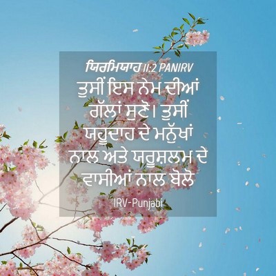 Picture 04 - ਯਿਰਮਿਯਾਹ 11:2 PANIRV - ਤੁਸੀਂ ਇਸ ਨੇਮ ਦੀਆਂ - Bible Verse Picture
