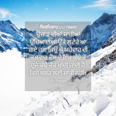 Picture 04 - ਯਿਰਮਿਯਾਹ 12:12 PANIRV - ਉਜਾੜ ਦੀਆਂ ਸਾਰੀਆਂ - Bible Verse Picture