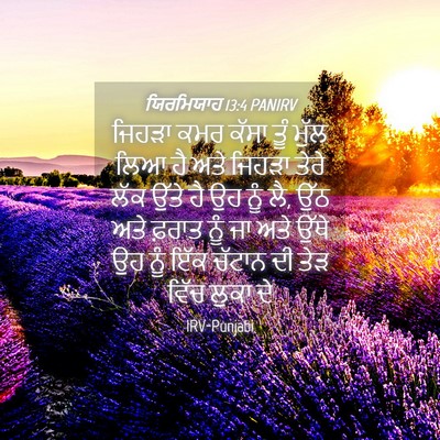 Picture 04 - ਯਿਰਮਿਯਾਹ 13:4 PANIRV - ਜਿਹੜਾ ਕਮਰ ਕੱਸਾ ਤੂੰ - Bible Verse Picture