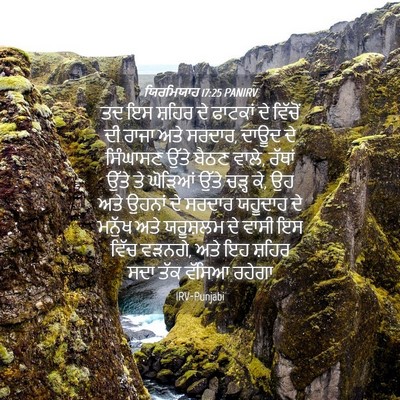 Picture 04 - ਯਿਰਮਿਯਾਹ 17:25 PANIRV - ਤਦ ਇਸ ਸ਼ਹਿਰ ਦੇ - Bible Verse Picture