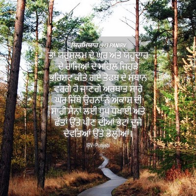 Picture 04 - ਯਿਰਮਿਯਾਹ 19:13 PANIRV - ਤਾਂ ਯਰੂਸ਼ਲਮ ਦੇ ਘਰ - Bible Verse Picture