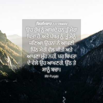 Picture 04 - ਯਿਰਮਿਯਾਹ 2:27 PANIRV - ਉਹ ਰੁੱਖ ਨੂੰ ਆਖਦੇ ਹਨ - Bible Verse Picture