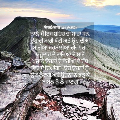 Picture 04 - ਯਿਰਮਿਯਾਹ 20:5 PANIRV - ਨਾਲੇ ਮੈਂ ਇਸ ਸ਼ਹਿਰ - Bible Verse Picture
