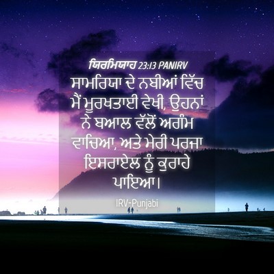Picture 04 - ਯਿਰਮਿਯਾਹ 23:13 PANIRV - ਸਾਮਰਿਯਾ ਦੇ ਨਬੀਆਂ - Bible Verse Picture