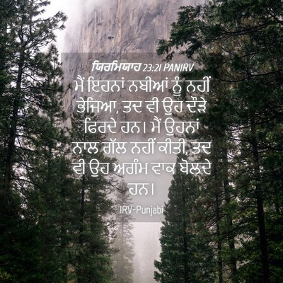 Picture 04 - ਯਿਰਮਿਯਾਹ 23:21 PANIRV - ਮੈਂ ਇਹਨਾਂ ਨਬੀਆਂ - Bible Verse Picture