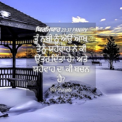 Picture 04 - ਯਿਰਮਿਯਾਹ 23:37 PANIRV - ਤੂੰ ਨਬੀ ਨੂੰ ਐਉਂ ਆਖ, - Bible Verse Picture