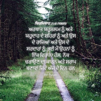 Picture 04 - ਯਿਰਮਿਯਾਹ 25:18 PANIRV - ਅਰਥਾਤ ਯਰੂਸ਼ਲਮ ਨੂੰ - Bible Verse Picture