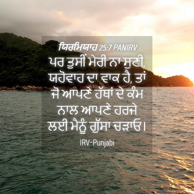 Picture 04 - ਯਿਰਮਿਯਾਹ 25:7 PANIRV - ਪਰ ਤੁਸੀਂ ਮੇਰੀ ਨਾ - Bible Verse Picture