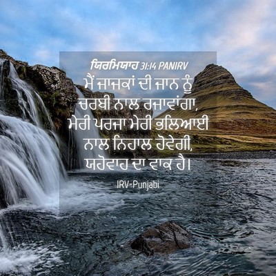 Picture 04 - ਯਿਰਮਿਯਾਹ 31:14 PANIRV - ਮੈਂ ਜਾਜਕਾਂ ਦੀ ਜਾਨ - Bible Verse Picture