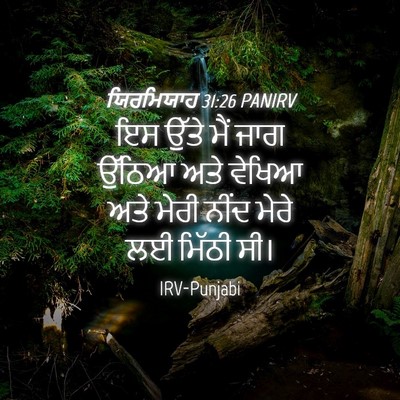Picture 04 - ਯਿਰਮਿਯਾਹ 31:26 PANIRV - ਇਸ ਉੱਤੇ ਮੈਂ ਜਾਗ - Bible Verse Picture