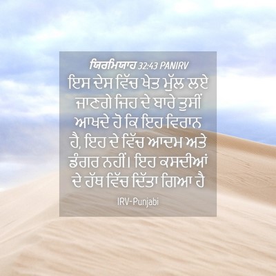 Picture 04 - ਯਿਰਮਿਯਾਹ 32:43 PANIRV - ਇਸ ਦੇਸ ਵਿੱਚ ਖੇਤ - Bible Verse Picture