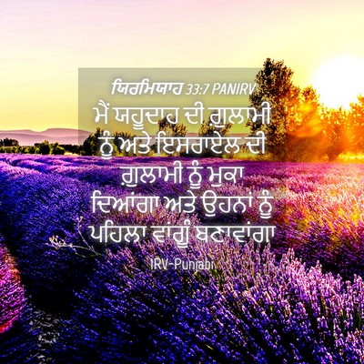 Picture 04 - ਯਿਰਮਿਯਾਹ 33:7 PANIRV - ਮੈਂ ਯਹੂਦਾਹ ਦੀ - Bible Verse Picture