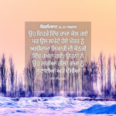 Picture 04 - ਯਿਰਮਿਯਾਹ 36:20 PANIRV - ਉਹ ਵਿਹੜੇ ਵਿੱਚ ਰਾਜਾ - Bible Verse Picture