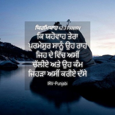 Picture 04 - ਯਿਰਮਿਯਾਹ 42:3 PANIRV - ਕਿ ਯਹੋਵਾਹ ਤੇਰਾ - Bible Verse Picture