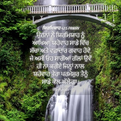 Picture 04 - ਯਿਰਮਿਯਾਹ 42:5 PANIRV - ਉਹਨਾਂ ਨੇ ਯਿਰਮਿਯਾਹ - Bible Verse Picture