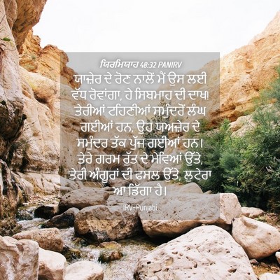 Picture 04 - ਯਿਰਮਿਯਾਹ 48:32 PANIRV - ਯਾਜ਼ੇਰ ਦੇ ਰੋਣ - Bible Verse Picture