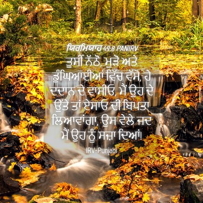 Picture 04 - ਯਿਰਮਿਯਾਹ 49:8 PANIRV - ਤੁਸੀਂ ਨੱਠੋ, ਮੁੜੋ - Bible Verse Picture
