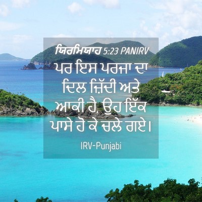 Picture 04 - ਯਿਰਮਿਯਾਹ 5:23 PANIRV - ਪਰ ਇਸ ਪਰਜਾ ਦਾ ਦਿਲ - Bible Verse Picture