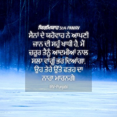 Picture 04 - ਯਿਰਮਿਯਾਹ 51:14 PANIRV - ਸੈਨਾਂ ਦੇ ਯਹੋਵਾਹ ਨੇ - Bible Verse Picture