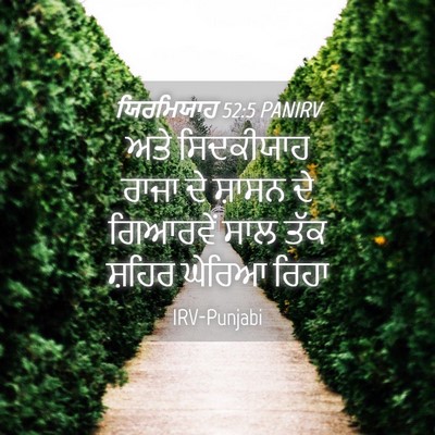 Picture 04 - ਯਿਰਮਿਯਾਹ 52:5 PANIRV - ਅਤੇ ਸਿਦਕੀਯਾਹ ਰਾਜਾ - Bible Verse Picture