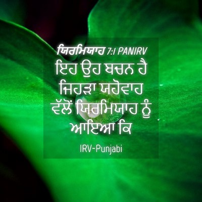 Picture 04 - ਯਿਰਮਿਯਾਹ 7:1 PANIRV - ਇਹ ਉਹ ਬਚਨ ਹੈ ਜਿਹੜਾ - Bible Verse Picture