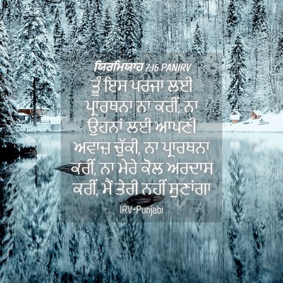 Picture 04 - ਯਿਰਮਿਯਾਹ 7:16 PANIRV - ਤੂੰ ਇਸ ਪਰਜਾ ਲਈ - Bible Verse Picture